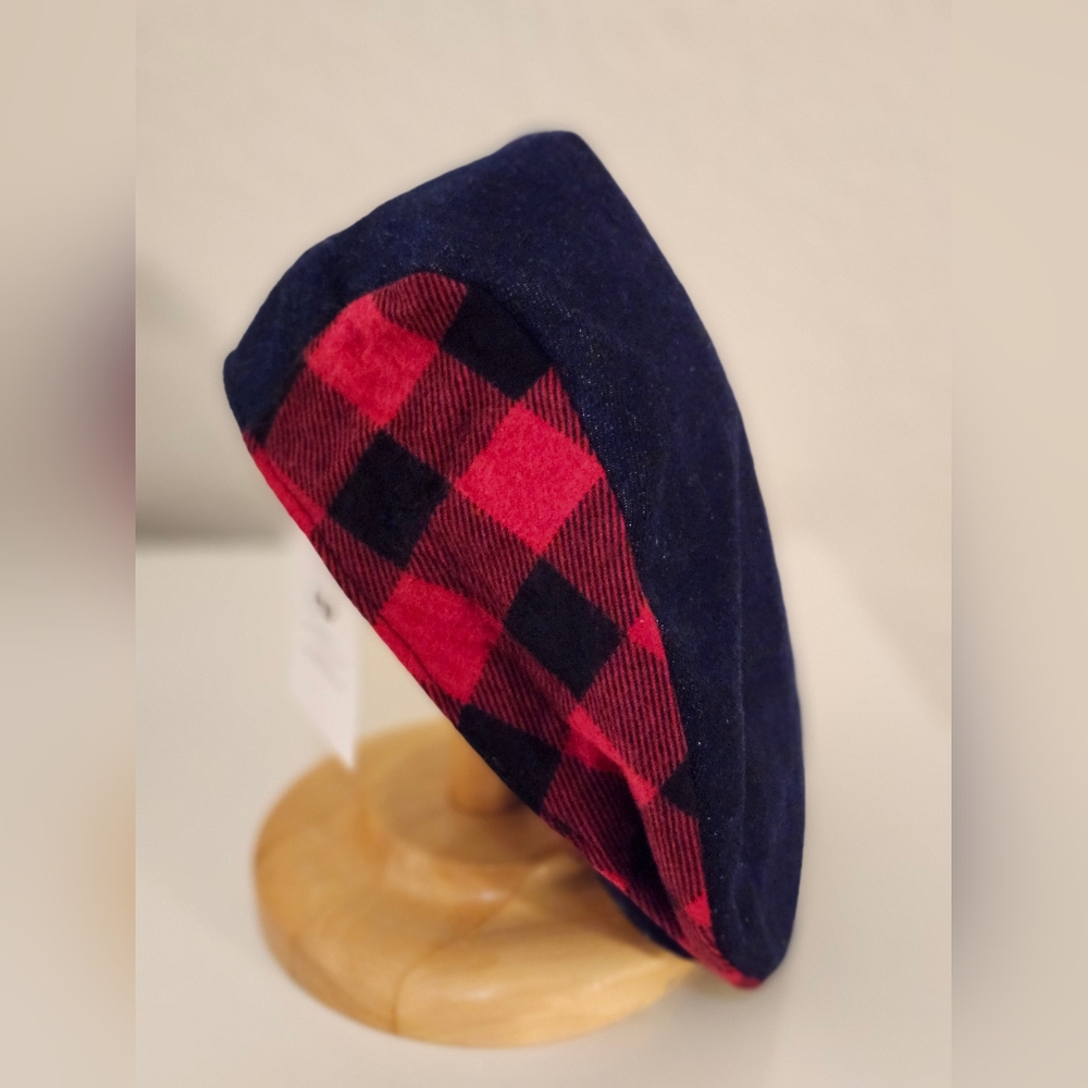 Handmade Denim & Buffalo Plaid Cap